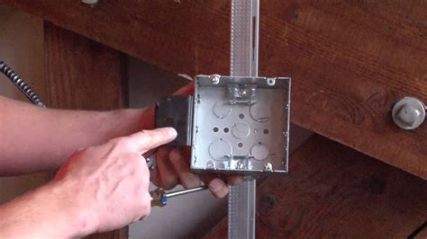 attaching junction box to metal stud|connecting box to stud.